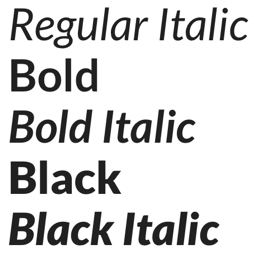 Lato font styles bold